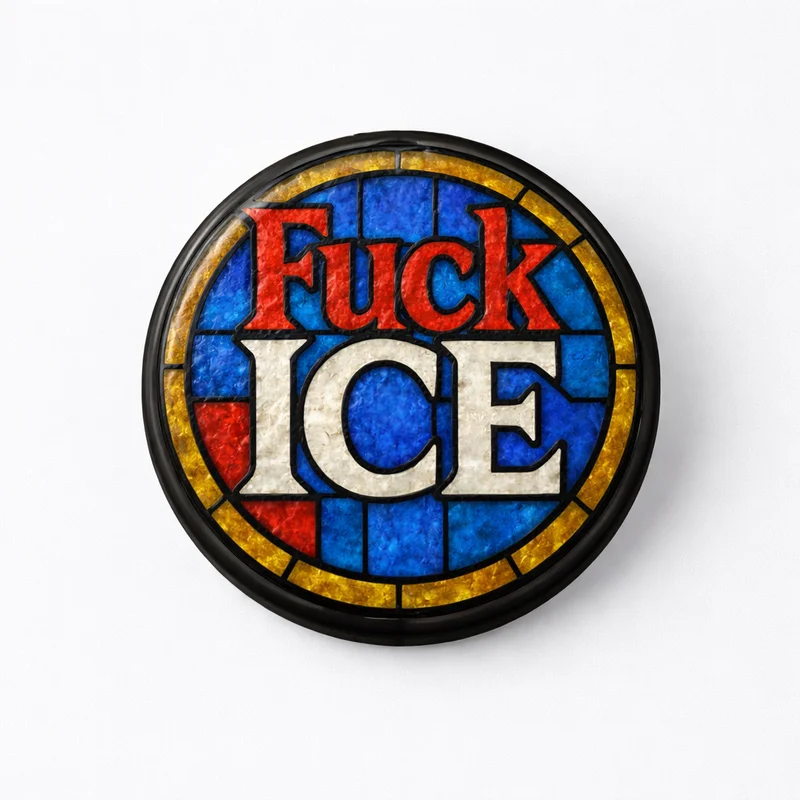 Fuck Ice Stained Glass